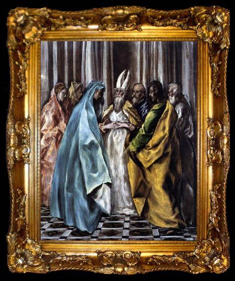 framed  El Greco The Marriage of the Virgin, ta009-2